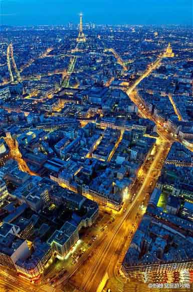 Paris, France. Photo shows the night of Paris.