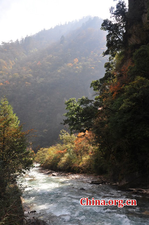 Located in Longdong Town, Baoxing County, Ya'an city, Sichuan province, Dongla Mountain Grand Canyon is one of the most famous attractions in Sichuan Province. The beautiful scenery of Dongla Mountain Grand Canyon in the early winter has attracted many tourists. (Photo by Chen Xiangzhao / China.org.cn)