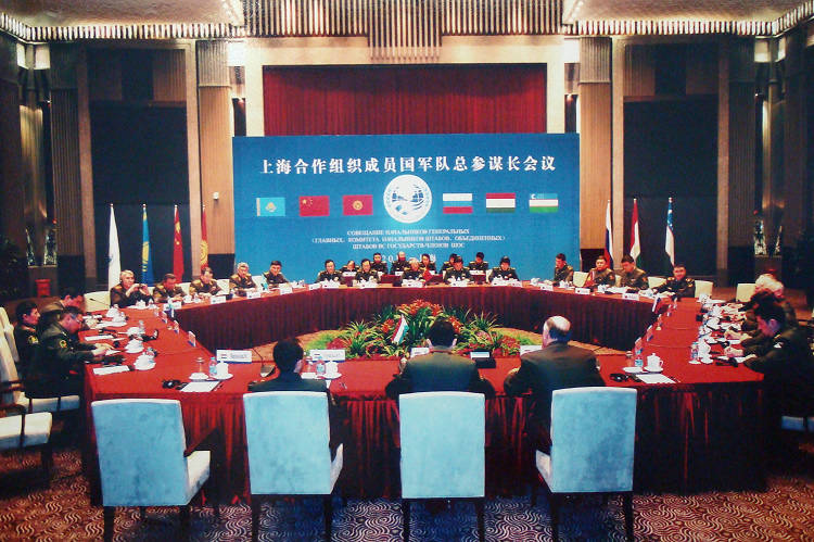 The Conference of chiefs of the General Staff of Shanghai Cooperation Organization member states is held in April 2011 in Shanghai, China. (People’s Daily Online/ Jiang Jianhua)