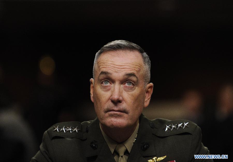 U.S. Marine General Joseph Dunford testifies during his confirmation hearing before the Senate Armed Service Committee on Capitol Hill in Washington D.C., capital of the United States, Nov. 15, 2012. (Xinhua/Zhang Jun)
