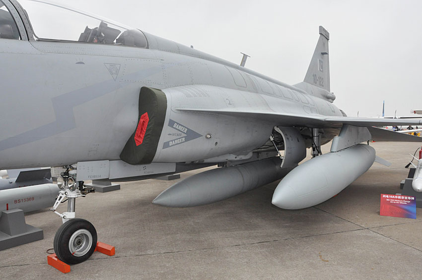 A JF-17 fighter jet is on display at Airshow China 2012 in Zhuhai, south China's Guangdong province. The JF-17 is jointly developed and produced by China National Aero-Technology Import and Export Corporation (CATIC) and Pakistan Air Force. (People's Daily Online/ Zhai Zhuanli)