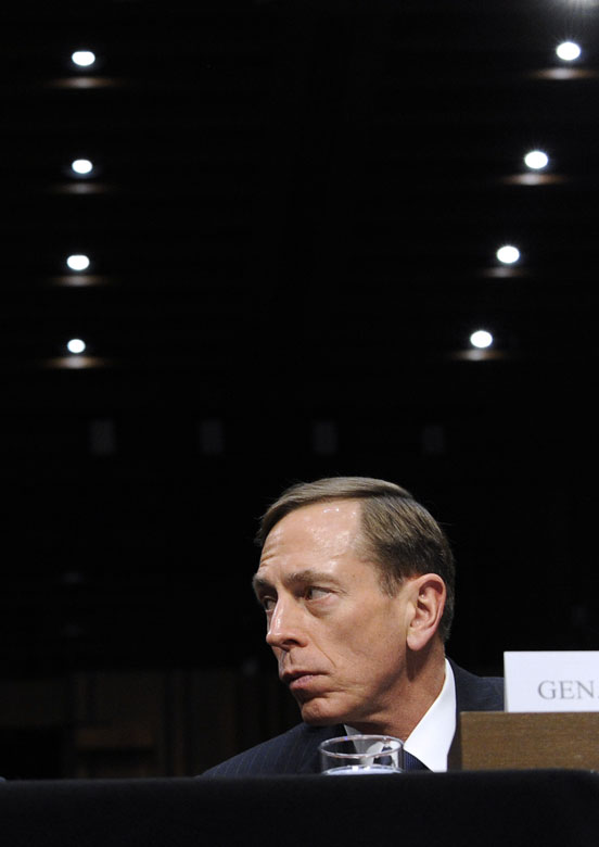 A file photo shows CIA Director David Petraeus testifies before the Senate Select Committee on Intelligence in Washington D.C., Jan. 31, 2012. U.S. President Barack Obama on Nov. 9, 2012 accepted the resignation of David Petraeus. Petraeus has resigned after admitting an extramarital affair. (Xinhua/Zhang Jun)