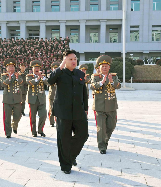 Kim Jong Un, top leader of the Democratic People's Republic of Korea (DPRK), visits the country’s Ministry of State Security on Nov. 20, 2012, the official news agency KCNA reported on Nov. 21. Kim’s visit on Tuesday coincided with the ministry’s founding anniversary. (Photo/KCNA)