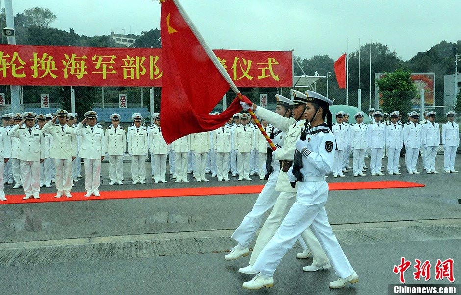 Soldiers of the Chinese People's Liberation Army (PLA) stand in their formation at a barrack during the rotation ceremony in Hong Kong, south China, Nov. 25, 2012.(Chinanews.com/Ren Haixia)