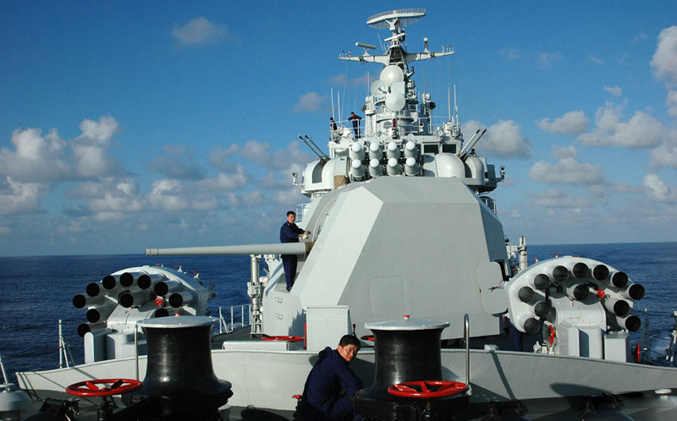 Destroyer fleet in information-based combat training