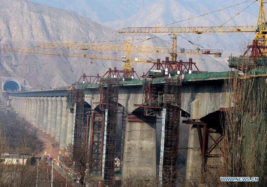 2nd line of Lanxin Railway construction underway  (6)