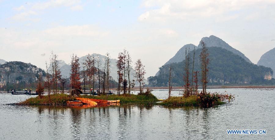 Photo taken on Dec. 12, 2012 shows the scenery of Qiubei County of Wenshan Zhuang and Miao Autonomous Prefecture, southwest China's Yunnan Province. (Xinhua/Chen Haining)