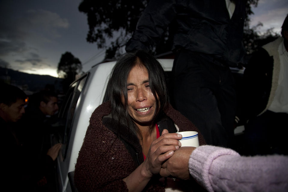 A woman cries sadly after losing her beloved ones in the town of San Marcos, Guatemala. A strong earthquake has hit Guatemala just days after at least 52 people were killed by the country's most powerful quake in decades. (Xinhua/AP)