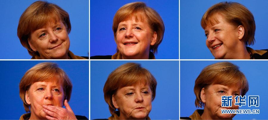 These are photos of Angela Merkel, German chancellor, attending the representative conference of Deutschlands Christlich-Demokratische Union. She won the chairwoman of CDU again with 98 percent of votes. (Xinhua/Reuters)