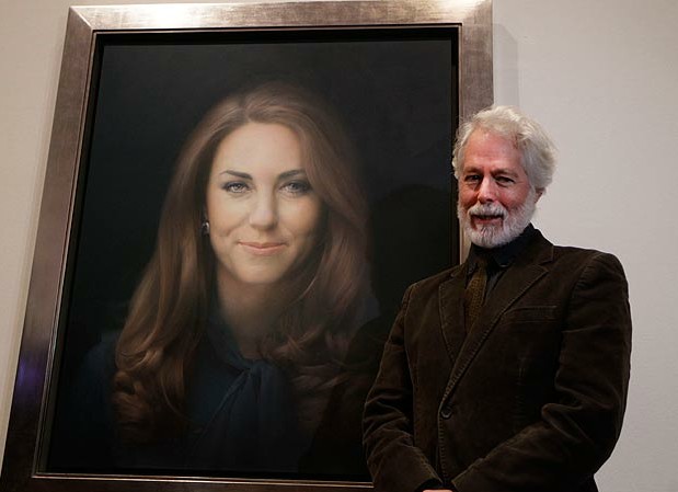 The artist Paul Emsley who painted the official potrait of Duchess Kate (Photo Source: chinadaily.com.cn)