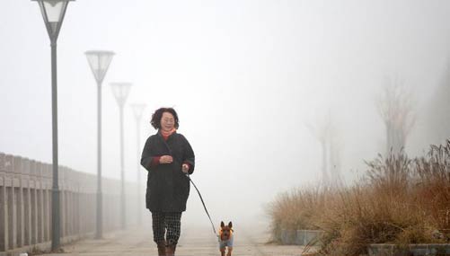 Dense fog envelops cities in China