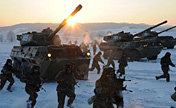 "Red Army" division conducts winter training
