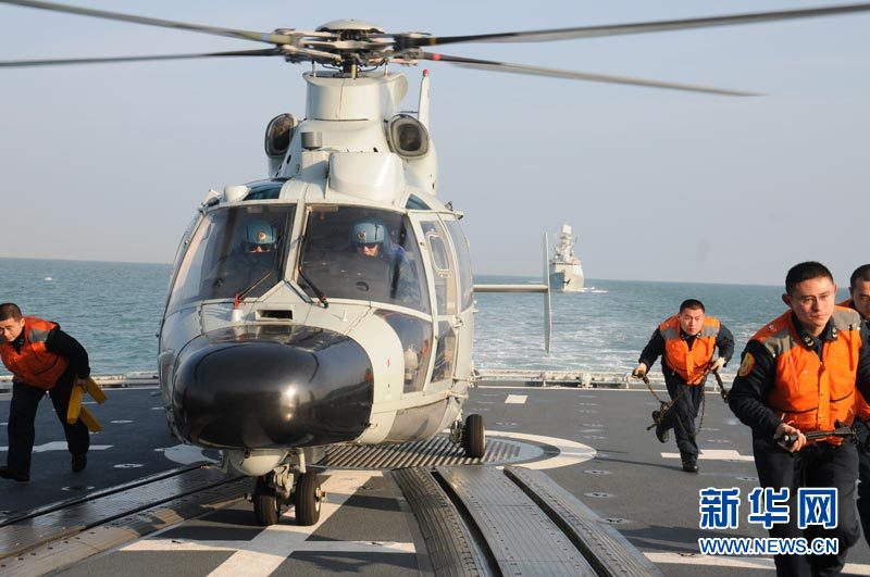 A Chinese People's Liberation Army (PLA) Navy fleet conducted the year's first open-sea training exercise in the West Pacific Ocean on Thursday morning after sailing through the Miyako Strait as scheduled, military sources revealed. (Xinhua/Li Yun)