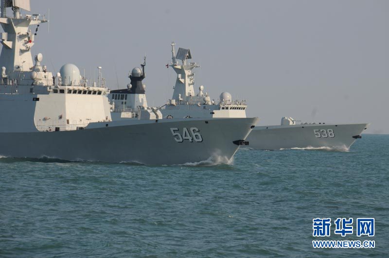A Chinese People's Liberation Army (PLA) Navy fleet conducted the year's first open-sea training exercise in the West Pacific Ocean on Thursday morning after sailing through the Miyako Strait as scheduled, military sources revealed. (Xinhua/Li Yun)