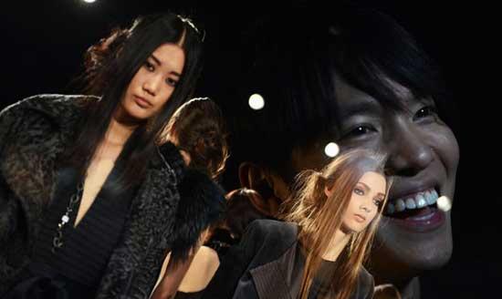 Images were double exposed in camera] Fashion designer Brandon Sun and his presentation during Fall 2013 Mercedes-Benz Fashion Week at Lincoln Center for the Performing Arts on February 13,2013 in New York City. (CCTV.com)