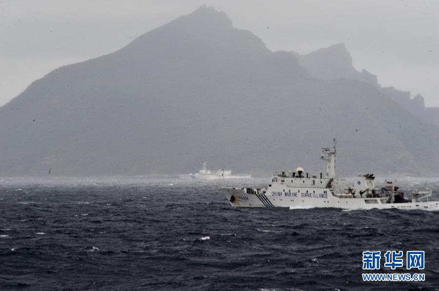 Chinese marine surveillance ships have continued their regular patrols in the territorial waters surrounding the Diaoyu Islands on Feb. 15, 2013. The destination is the waters 3-nautical miles from the Diaoyu Islands. The 4-hour patrol was completed after the fleet sailed around Diaoyu Island and its affiliated islets.(Xinhua/Zhang Jiansong)