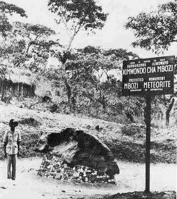 Mbosi Meteorite with an estimated mass of over 16 tons (Tanzania, 1930).(Source:gmw.com)