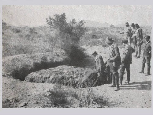 The Hoba Meteorite with an estimated mass of over 60 tons (Namibia,1920).(Source:gmw.com) 