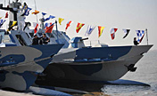 Missile speedboat's festive atmosphere