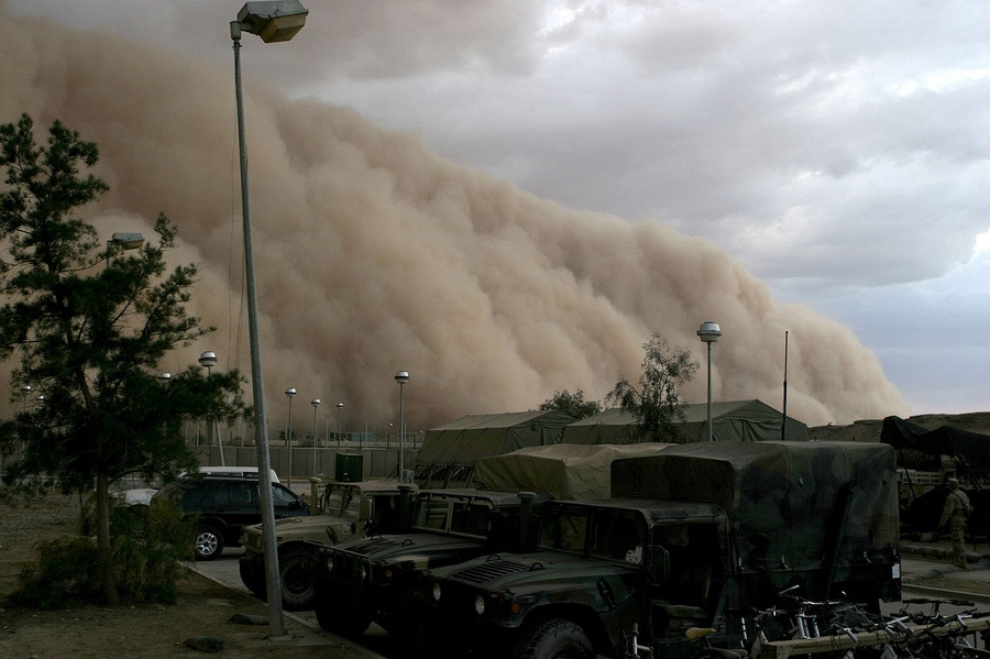 Haboob sandstorm. The Haboob sandstorm is a strong sandstorm which appears in the arid regions. (Photo/Global Time)