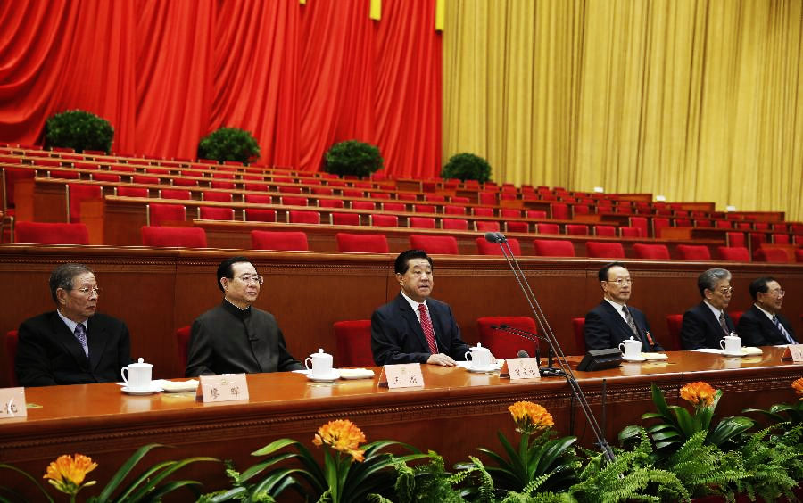 The preparatory meeting for the first session of the 12th National Committee of the Chinese People's Political Consultative Conference (CPPCC) is held at the Great Hall of the People in Beijing, capital of China, March 2, 2013.(Xinhua/Ju Peng)