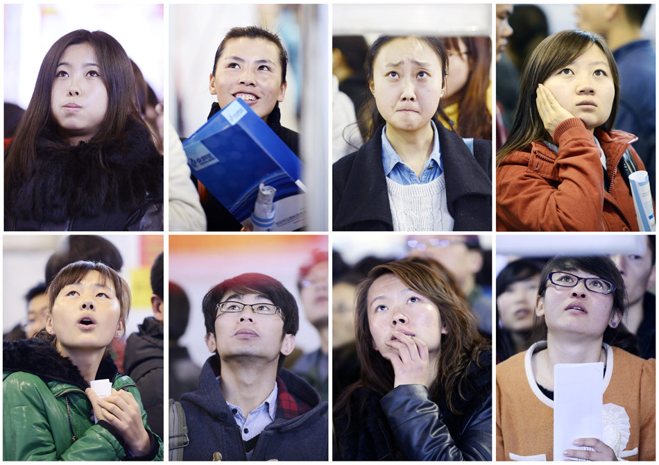 Job seekers in a job fair in Yinchuan, Ningxia, Feb. 23, 2013. About 40,000 job opportunities were offered at the job fair. (Xinhua/Wang Peng)