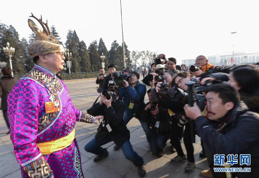 He Shengbao attends the opening ceremony of the first session of the 12th National People's Congress on March 5, 2013. (Photo/Xinhua)