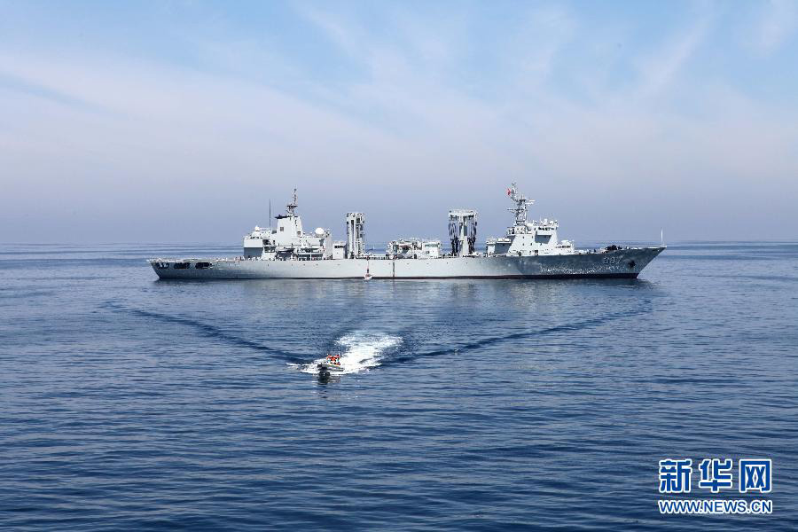 The 14th escort taskforce of the Navy of the Chinese People's Liberation Army (PLA) participates in an anti-hijack exercise in the Arabian Sea area. (Xinhua/Rao Rao)