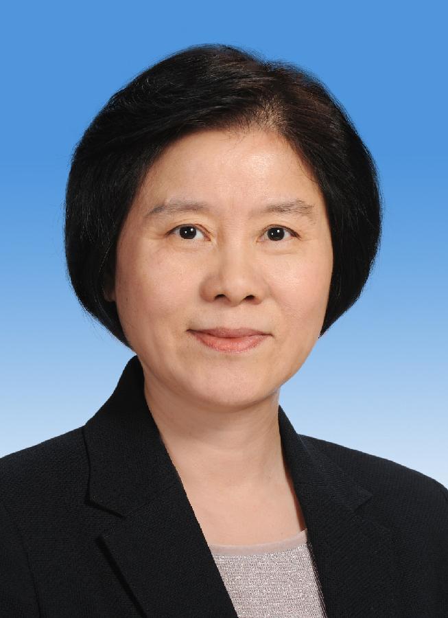 Shen Yueyue is elected vice-chairperson of the 12th National People's Congress (NPC) Standing Committee at the fourth plenary meeting of the first session of the 12th NPC in Beijing, capital of China, March 14, 2013. (Xinhua)