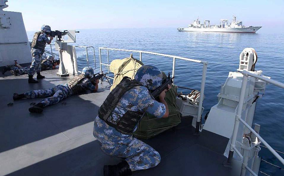 14th Chinese naval escort taskforce in anti-hijack exercise