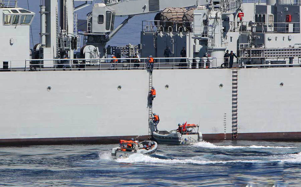 14th Chinese naval escort taskforce in drill to rescue hijacked ship 
