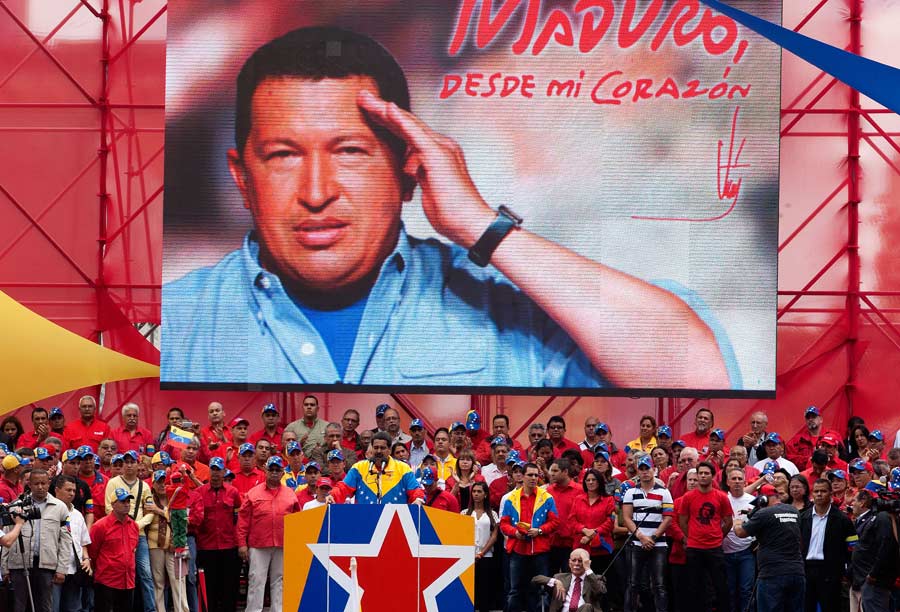 Venezuela’s acting President Nicolas Maduro registers as Venezuelan presidential candidate on March 11, 2013. He is running as the candidate of the ruling socialist party against conservative opposition candidate Henrique Capriles, who lost to Chavez in October elections. (Photo/Xinhua)