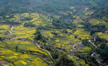 Aerial view of beautiful landscape of China's Lushan