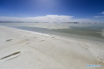 China's largest salt lake Qarhan 