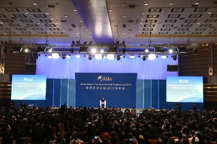 The Boao Forum for Asia (BFA) Annual Conference 2013 kicks off in Boao, south China's Hainan Province, April 7, 2013. (Xinhua/Jin Liwang)