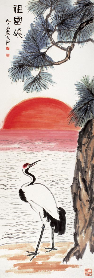 Qi Baishi's Ode to the Motherland was sold 82.8 million yuan in Poly International autumn sales. (China Daily)