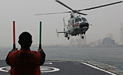 Chinese navy's warships in coordinated-drill