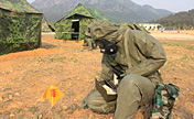 Shore-based missile regiment in defense drill