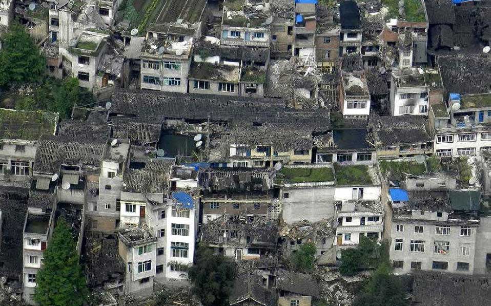 Bird eye views of quake-hit zone in Sichuan