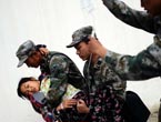 Soldiers bring hope to earthquake-battered region