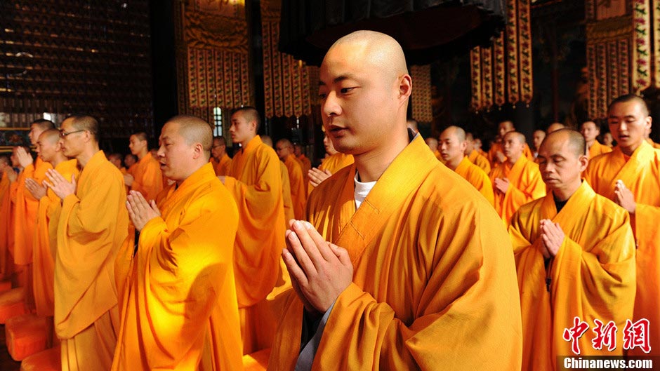 Monks in Buddhist activities (CNS/Liu Zhongjun)
