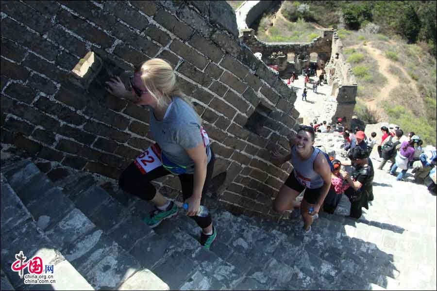The 2013 International Great Wall Marathon was held in the Jinshanling section of China's Great Wall on May 1. Atheletes from 53 countries and regions took part in the annual sporting event, which was initiated in 2000. Jinshanling Great Wall, located 130 kilometers from downtown Beijing and built in the Ming Dynasty, was a UNESCO Cultural Heritage site and an AAAA scenic attraction.  (China.org.cn/Guo Zhongxing, Wang Jingguang, Yang Dongming, and Zhang Aidong)