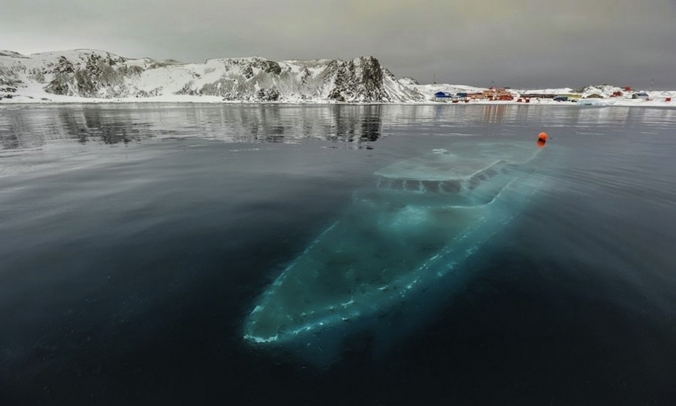 The wreck in Antarctica.(Photo/huanqiu.com) 
