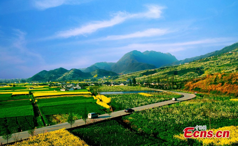 Photo taken on May 8, 2013 shows the scenery of Mianzhu City in Southwest China's Sichuan Province. The city has been rebuilt into a picturesque city five years after the 8.0-magnitude Wenchuan earthquake. (CNS/Mian Luxuan)