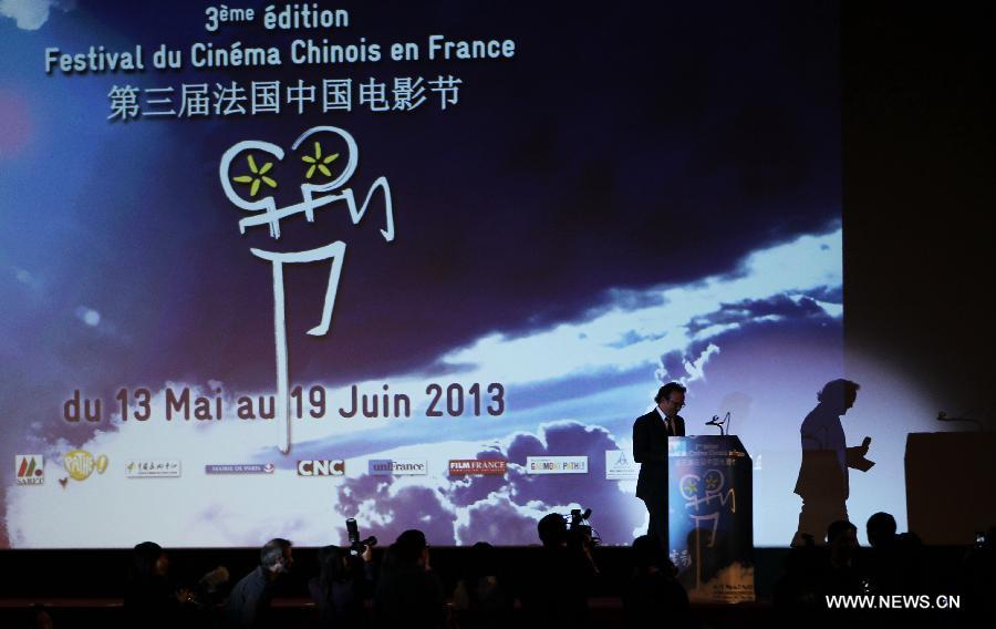 French actor Vincent Perez attends the opening of the 3rd France-China Film Festival in Paris, France, May 13, 2013. The 3rd France-China Film Festival kicks off in Paris on Monday. (Xinhua/Gao Jing) 