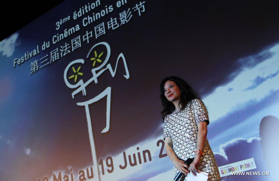 Chinese actress Zhao Wei attends the opening of the 3rd France-China Film Festival in Paris, France, May 13, 2013. The 3rd France-China Film Festival kicks off in Paris on Monday. (Xinhua/Gao Jing)  