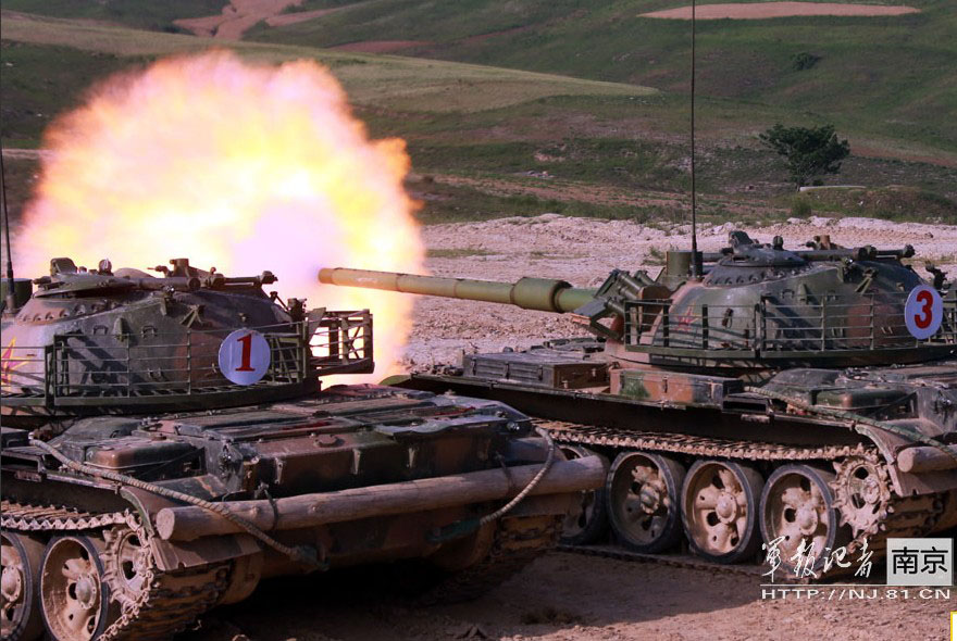 Live fire drill of China's 88B tanks (China Military Online)