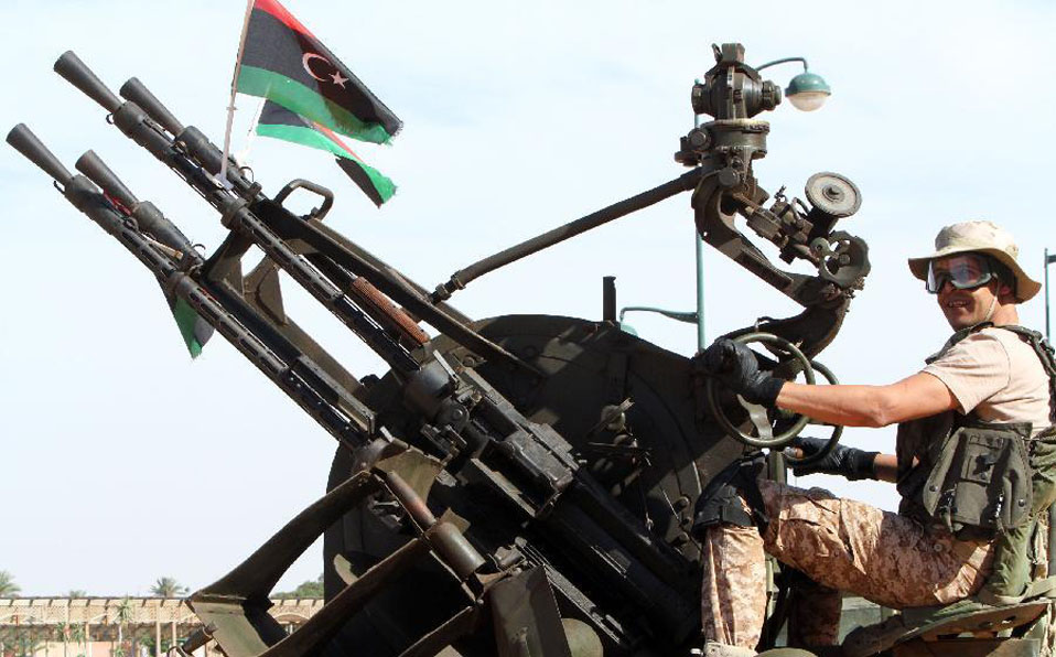 Libyan National Army soldiers take part in military parade 