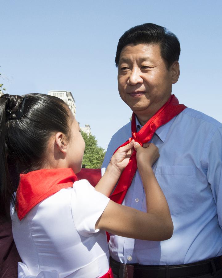 Chinese store red scarf