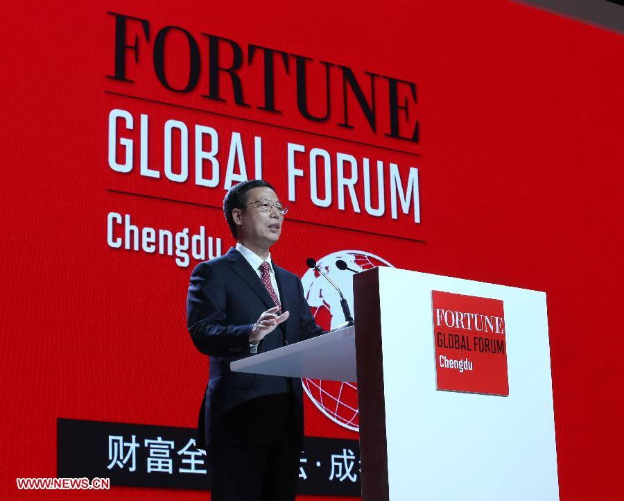 Chinese vice premier attends 2013 Fortune Global Forum in Chengdu